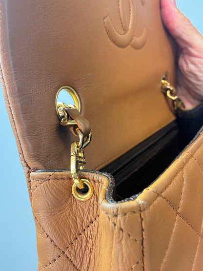 Chanel Quilted Lambskin Single Flap Bag strap hardware