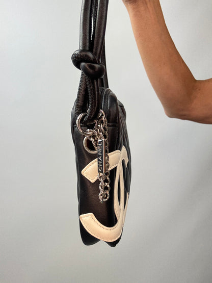 Chanel Quilted Lamsbkin Cambon Pochette left side