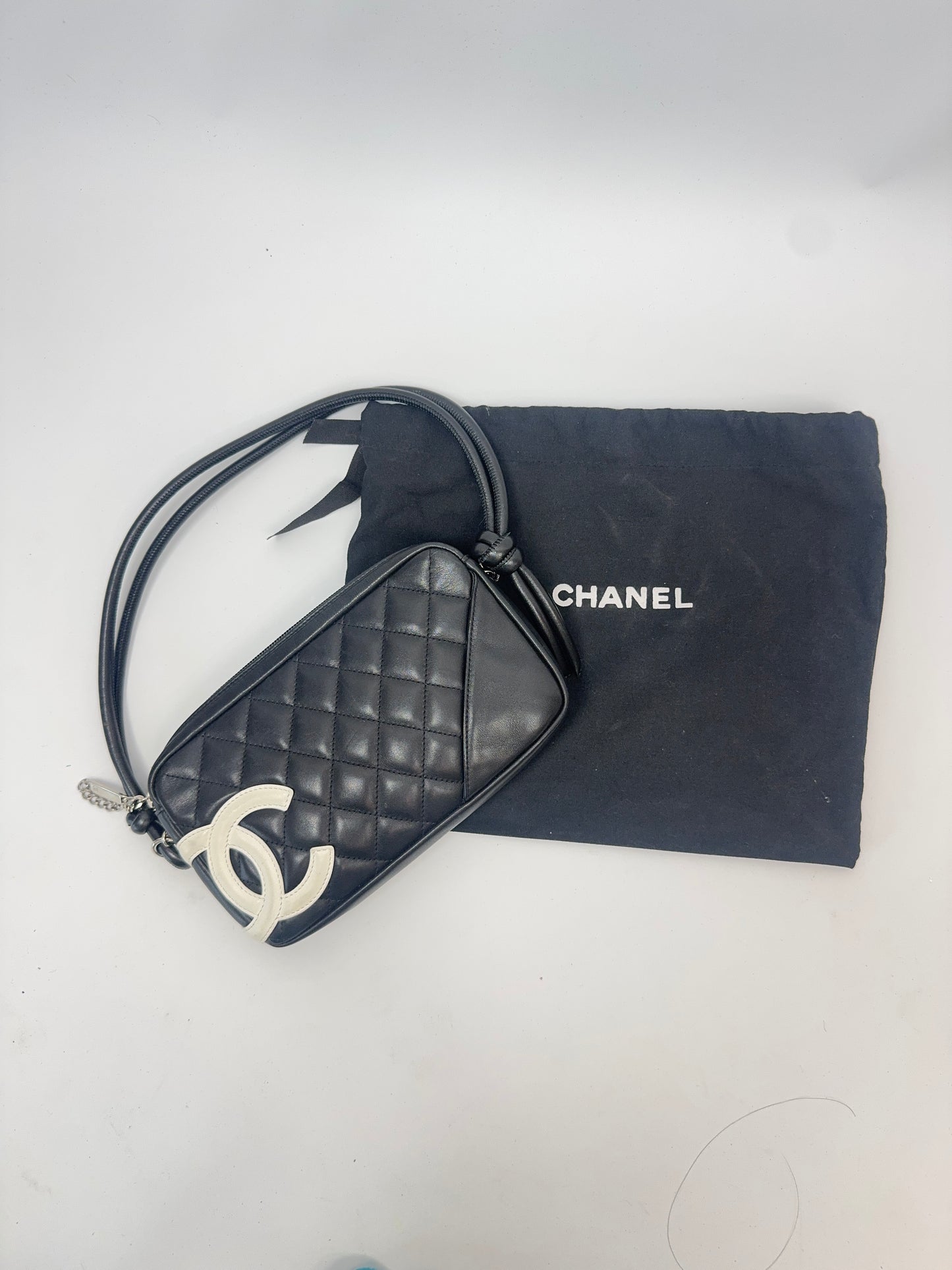 Chanel Quilted Lamsbkin Cambon Pochette with dust bag