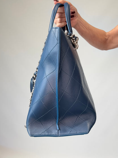 Chanel Ring My Bag Tote in Blue right side