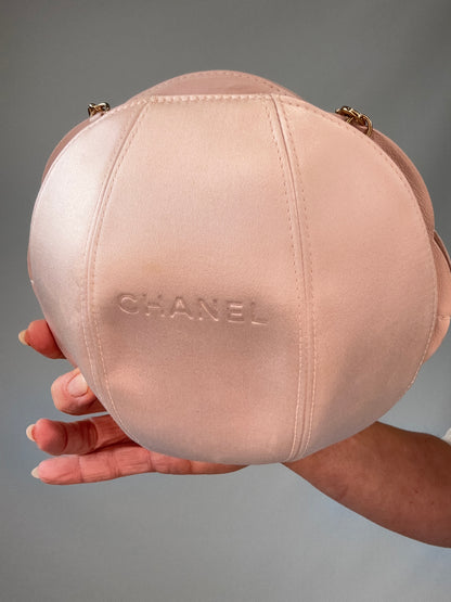 Chanel Runway Pink Leather Camellia Evening Bag Spring 2002 back