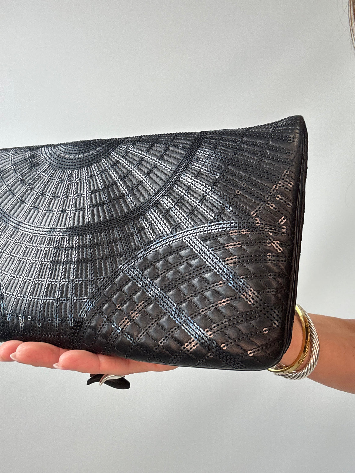 Chanel Sequin Grand Palais Clutch back right side view