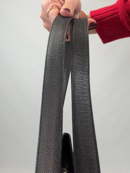 Chanel Supermodel Caviar Leather Tote - Black straps 3