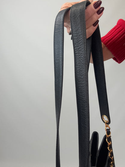 Chanel Supermodel Caviar Leather Tote - Black straps