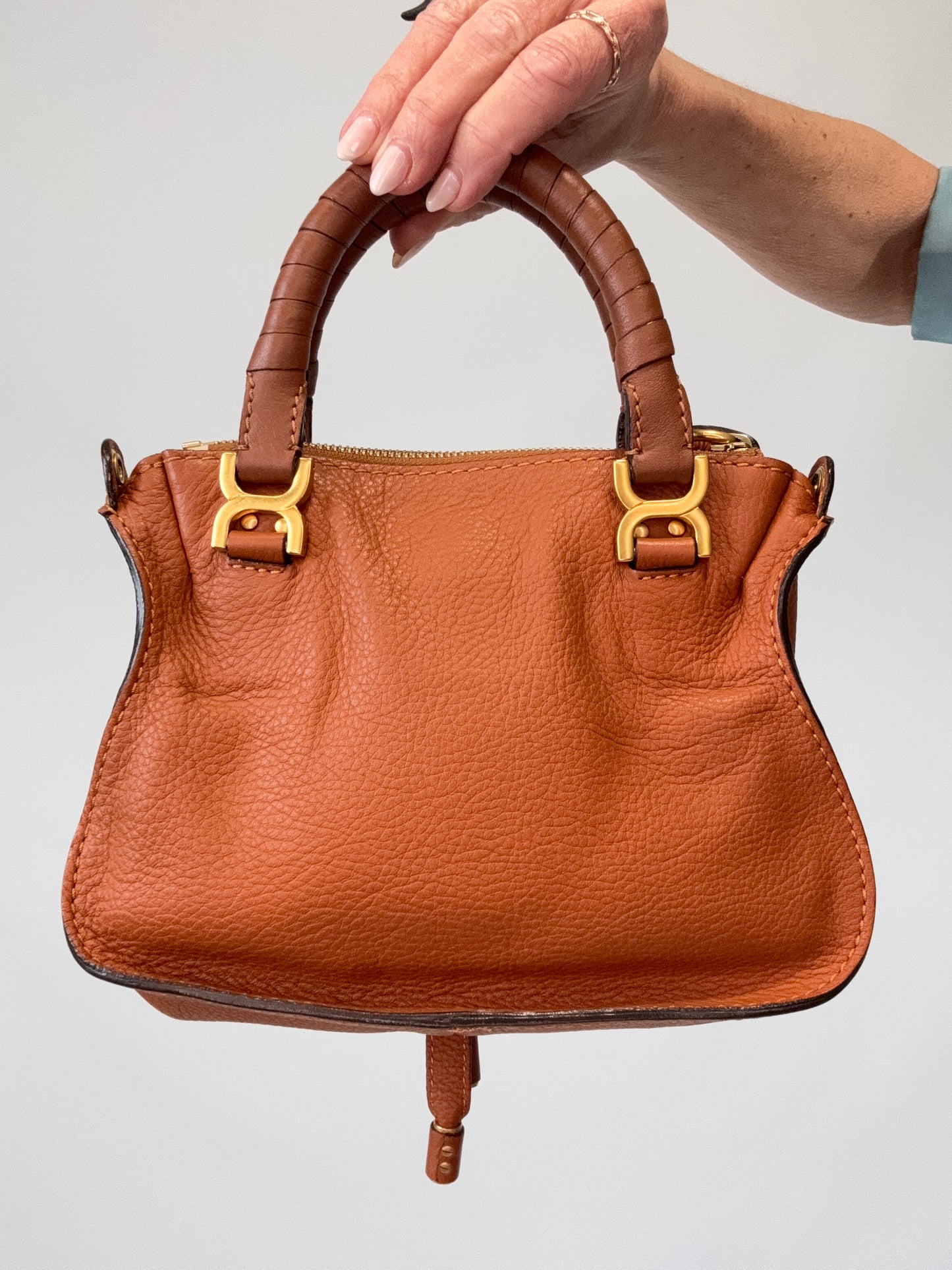 Chloé Calfskin Mini Marcie Satchel back of handbag