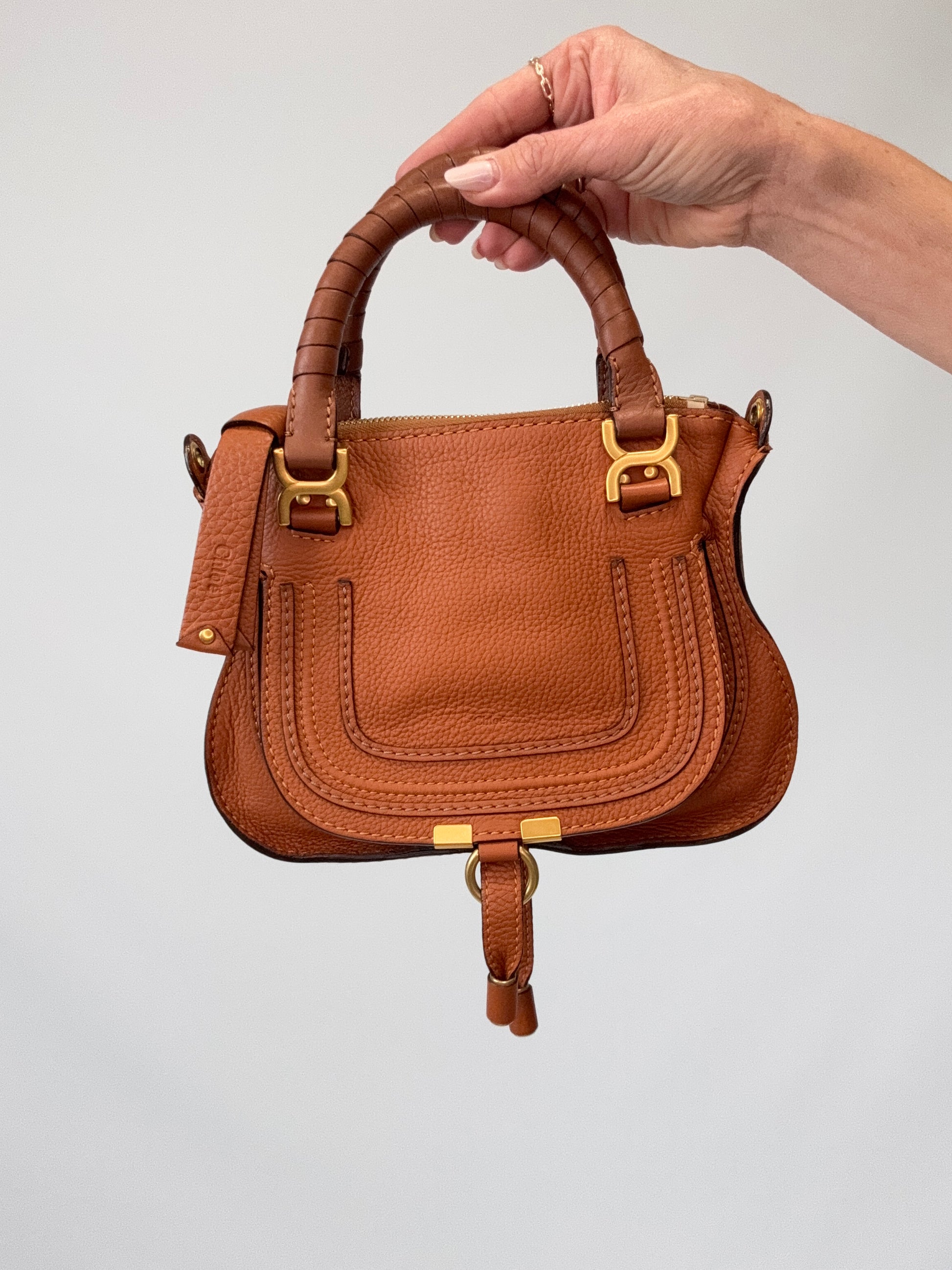 Chloé Calfskin Mini Marcie Satchel front of handbag
