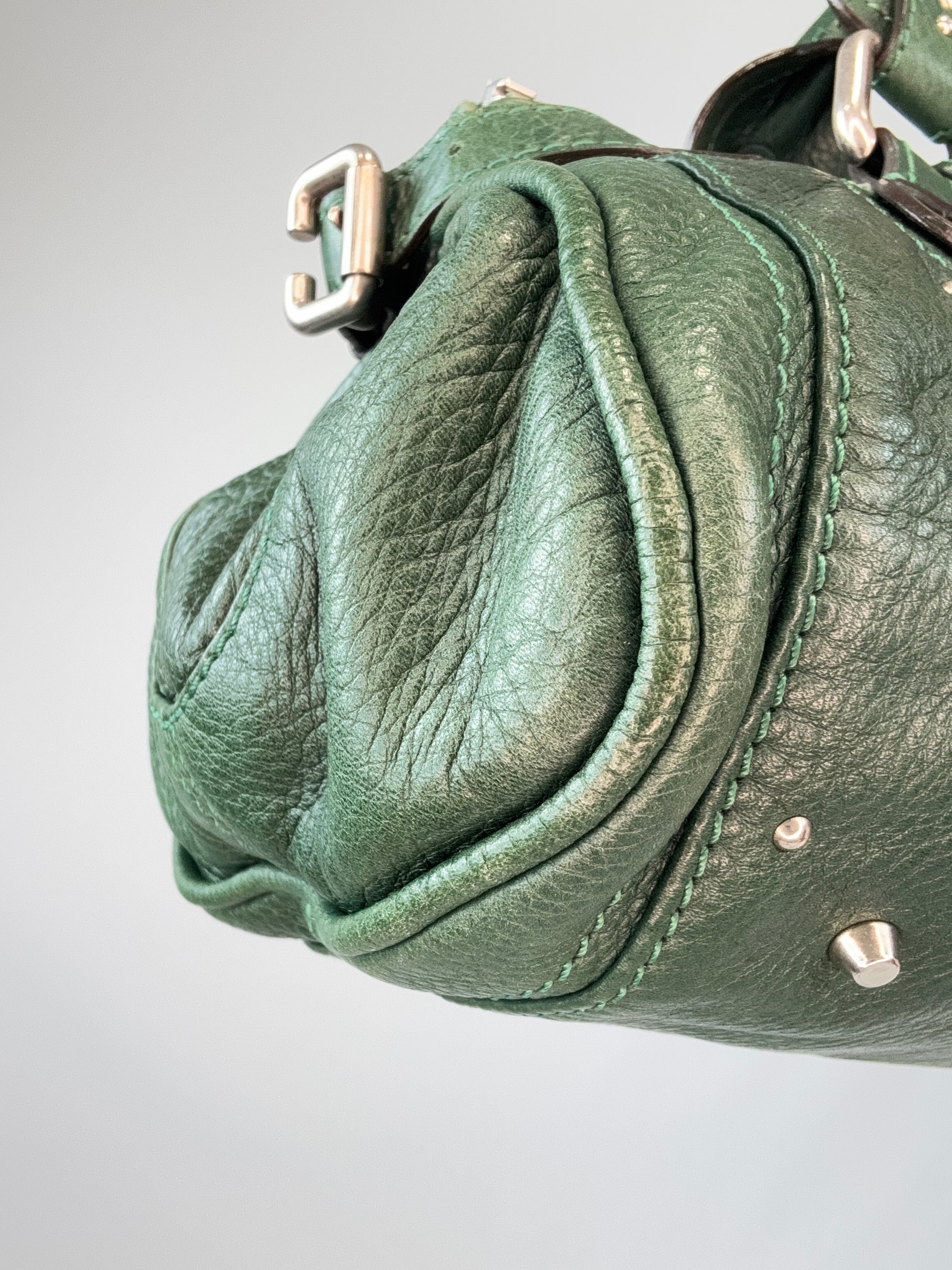 Chloé Paddington Satchel – Emerald Green front left bottom corner