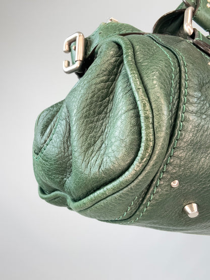 Chloé Paddington Satchel – Emerald Green front left bottom corner