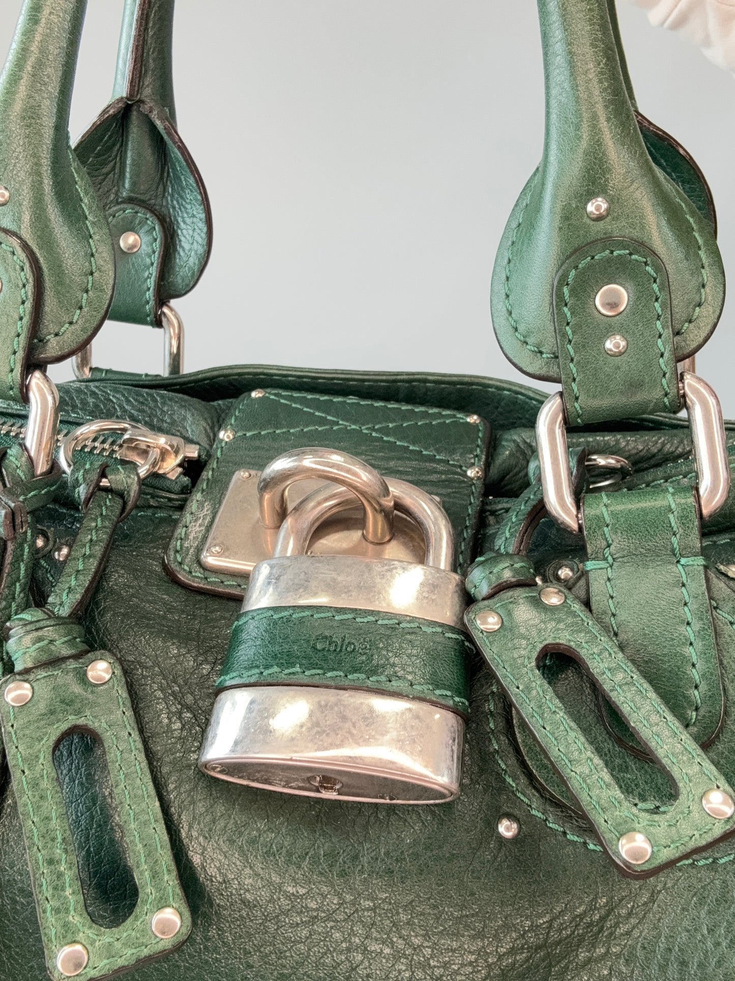 Chloé Paddington Satchel – Emerald Green lock