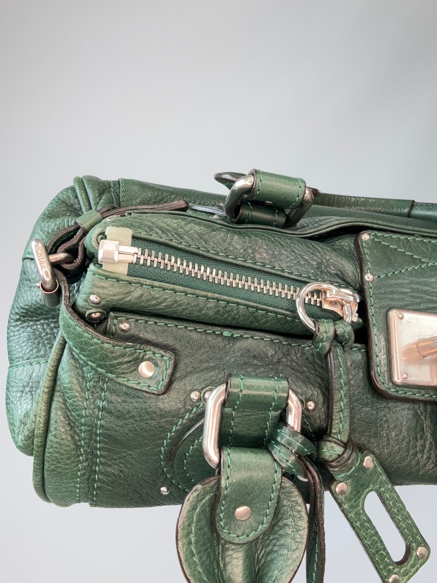 Chloé Paddington Satchel – Emerald Green top left corner
