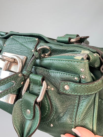 Chloé Paddington Satchel – Emerald Green top right corner