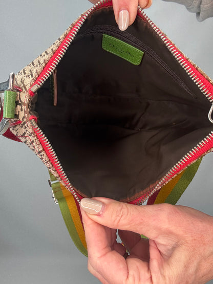 Christian Dior Multicolor Rasta Saddle Bag interior