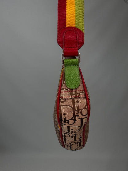 Christian Dior Multicolor Rasta Saddle Bag right side