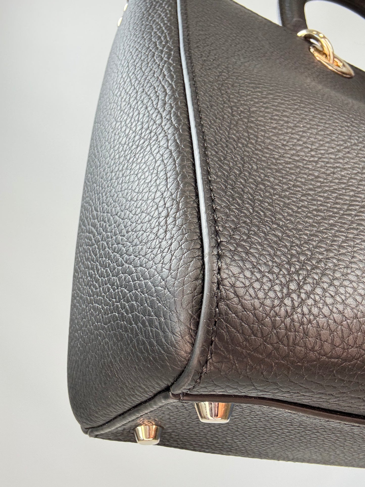 Dior Grained Calfskin Diorissimo Tote - Black back left bottom corner