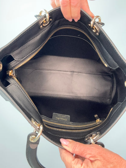 Dior Grained Calfskin Diorissimo Tote - Black interior