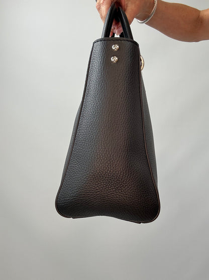 Dior Grained Calfskin Diorissimo Tote - Black left side