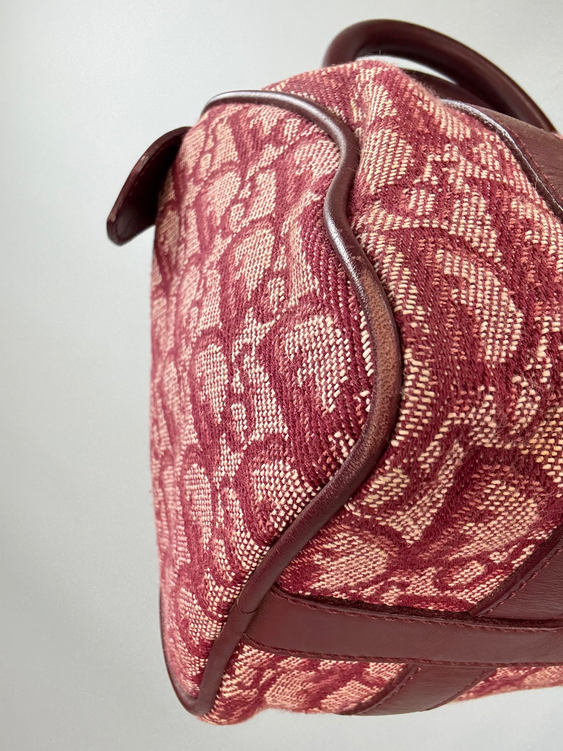 Dior Trotter Mini Boston Bag back left bottom corner