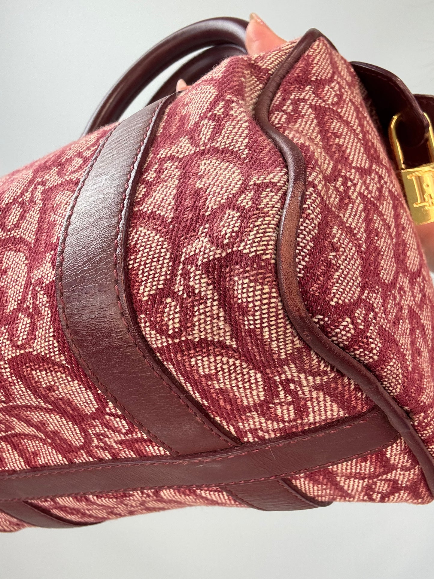 Dior Trotter Mini Boston Bag back right bottom corner