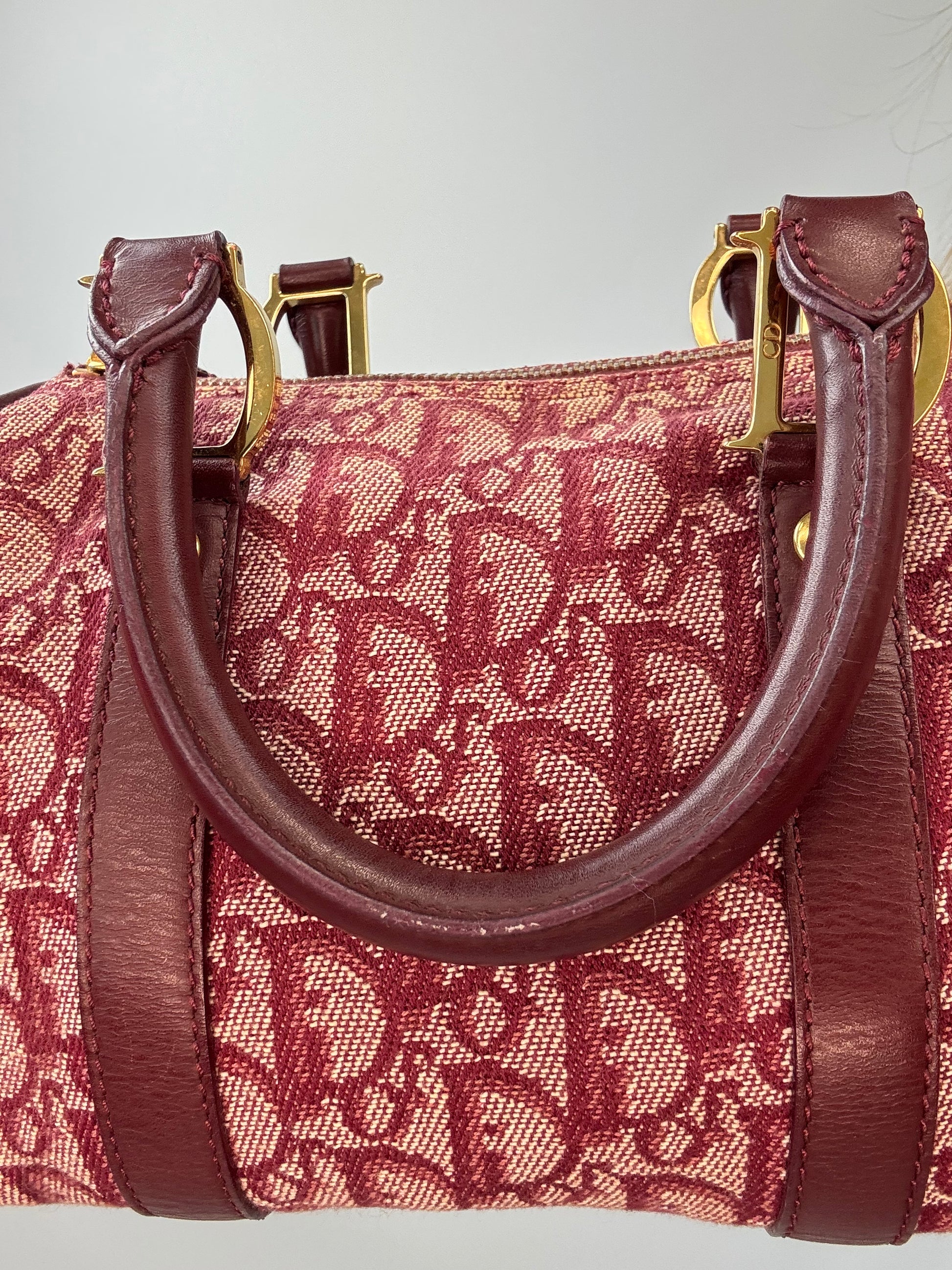 Dior Trotter Mini Boston Bag front top handle interior