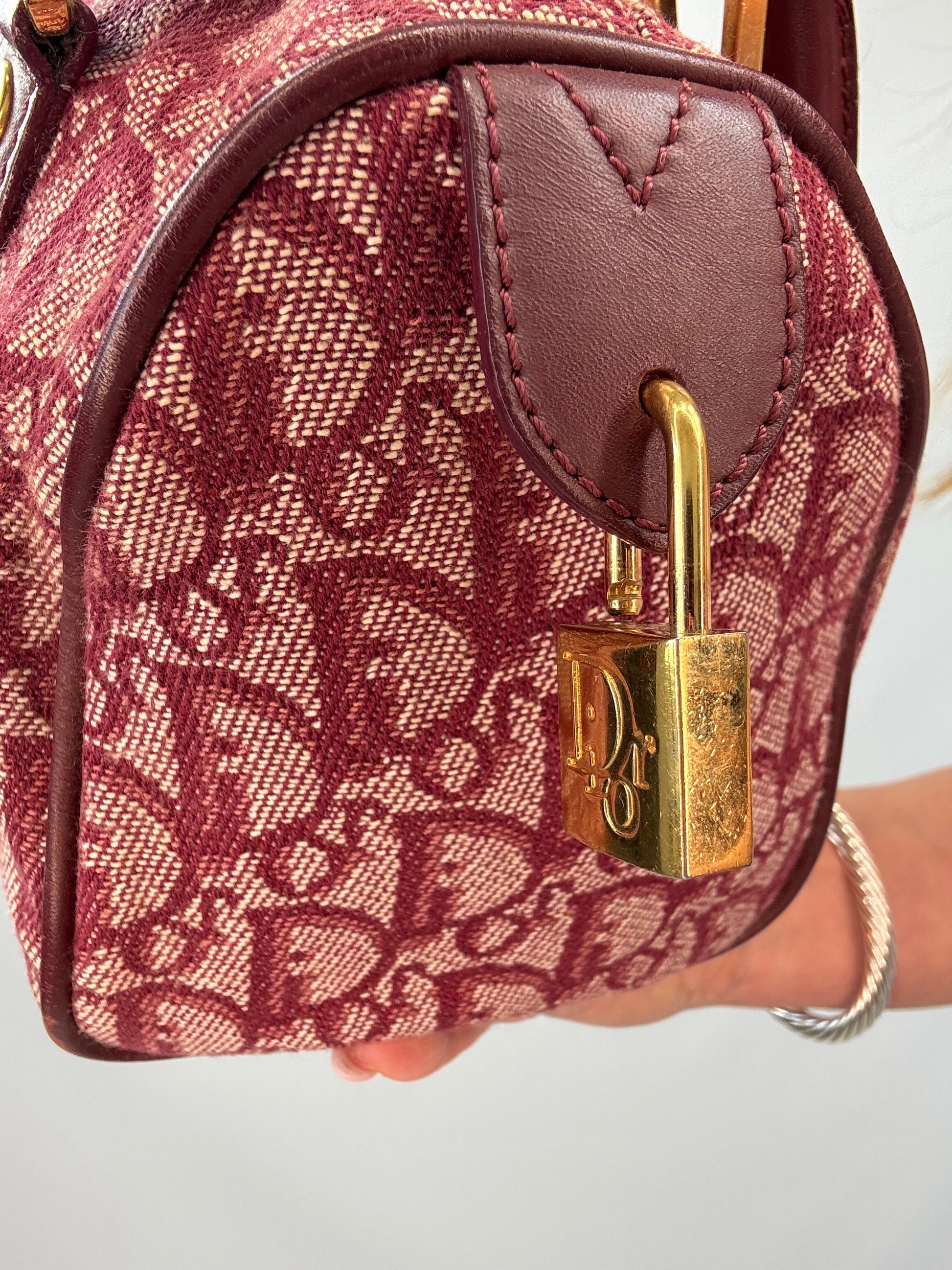 Dior Trotter Mini Boston Bag lock