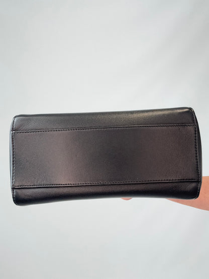 Fendi Monster Eyes Mini Peekaboo Satchel in Black bottom of handbag