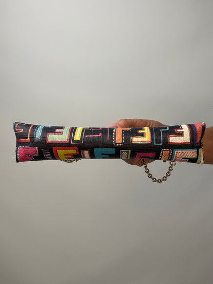 Fendi Multi Colored Baguette Pouch bottom