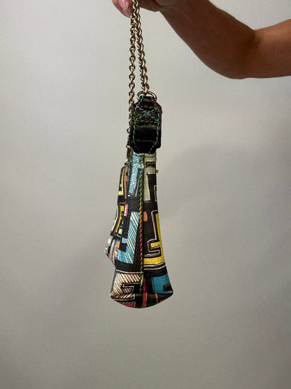 Fendi Multi Colored Baguette Pouch left side