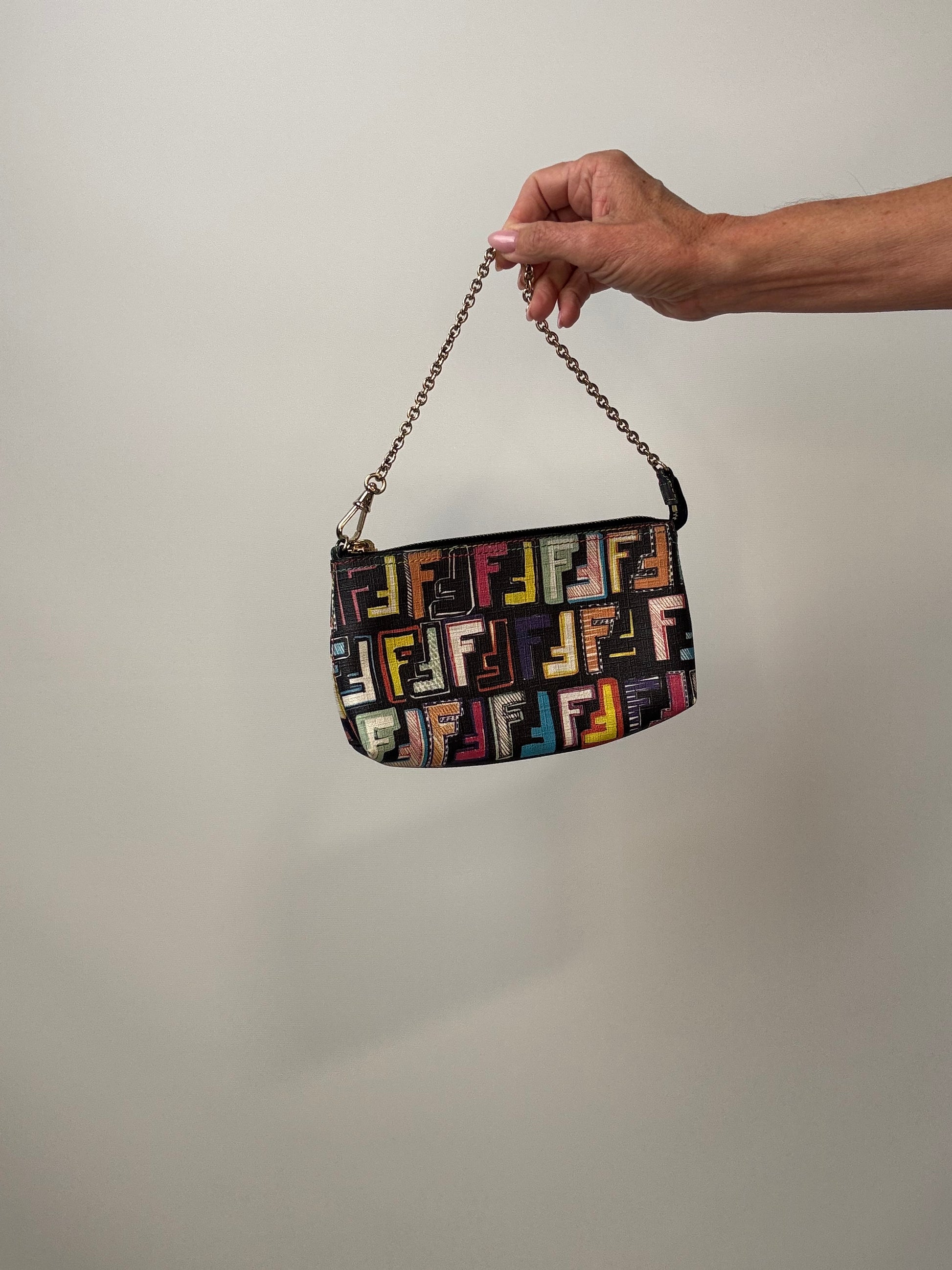 Fendi Multi Colored Baguette Pouch