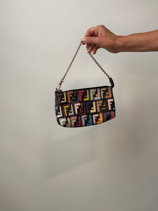 Fendi Multi Colored Baguette Pouch