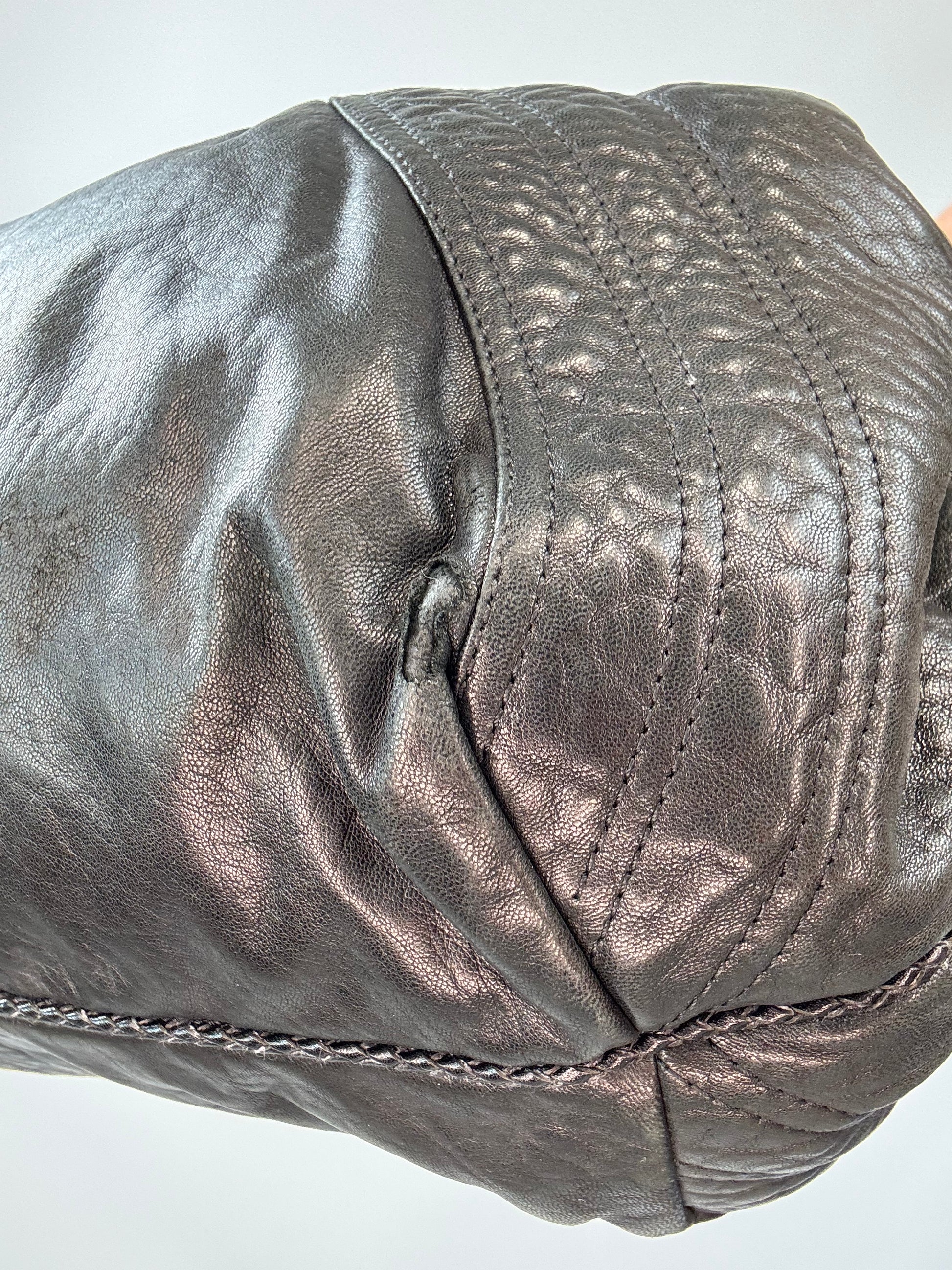 Fendi Nappa Lambskin Nuvolata Spy Bag back right bottom corner