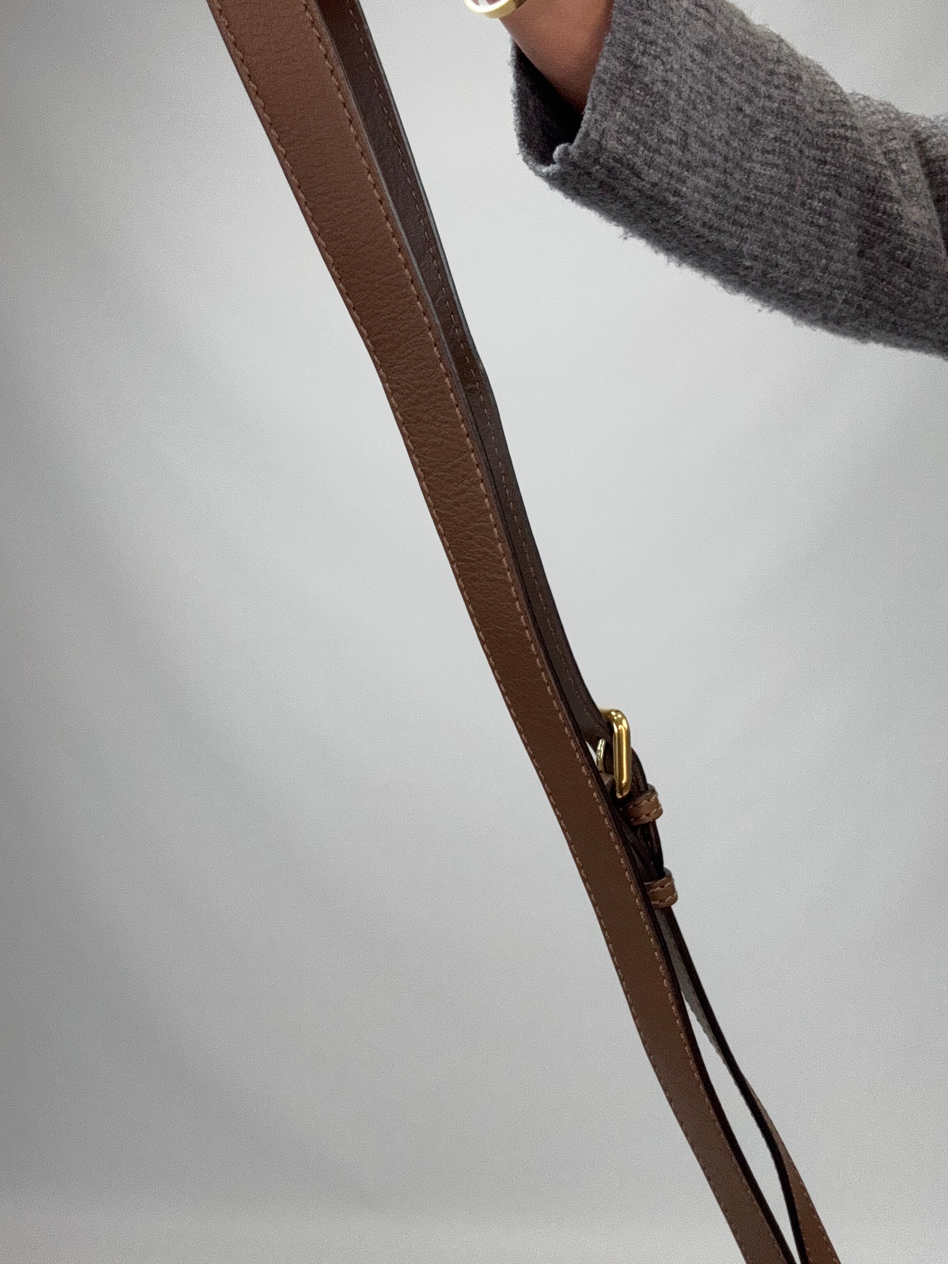 Fendi Peekaboo Two-Way Calfskin Leather Handbag - Brown shoulder strap other side