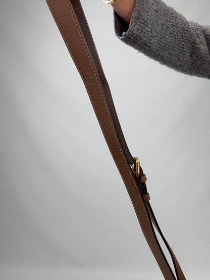 Fendi Peekaboo Two-Way Calfskin Leather Handbag - Brown shoulder strap other side