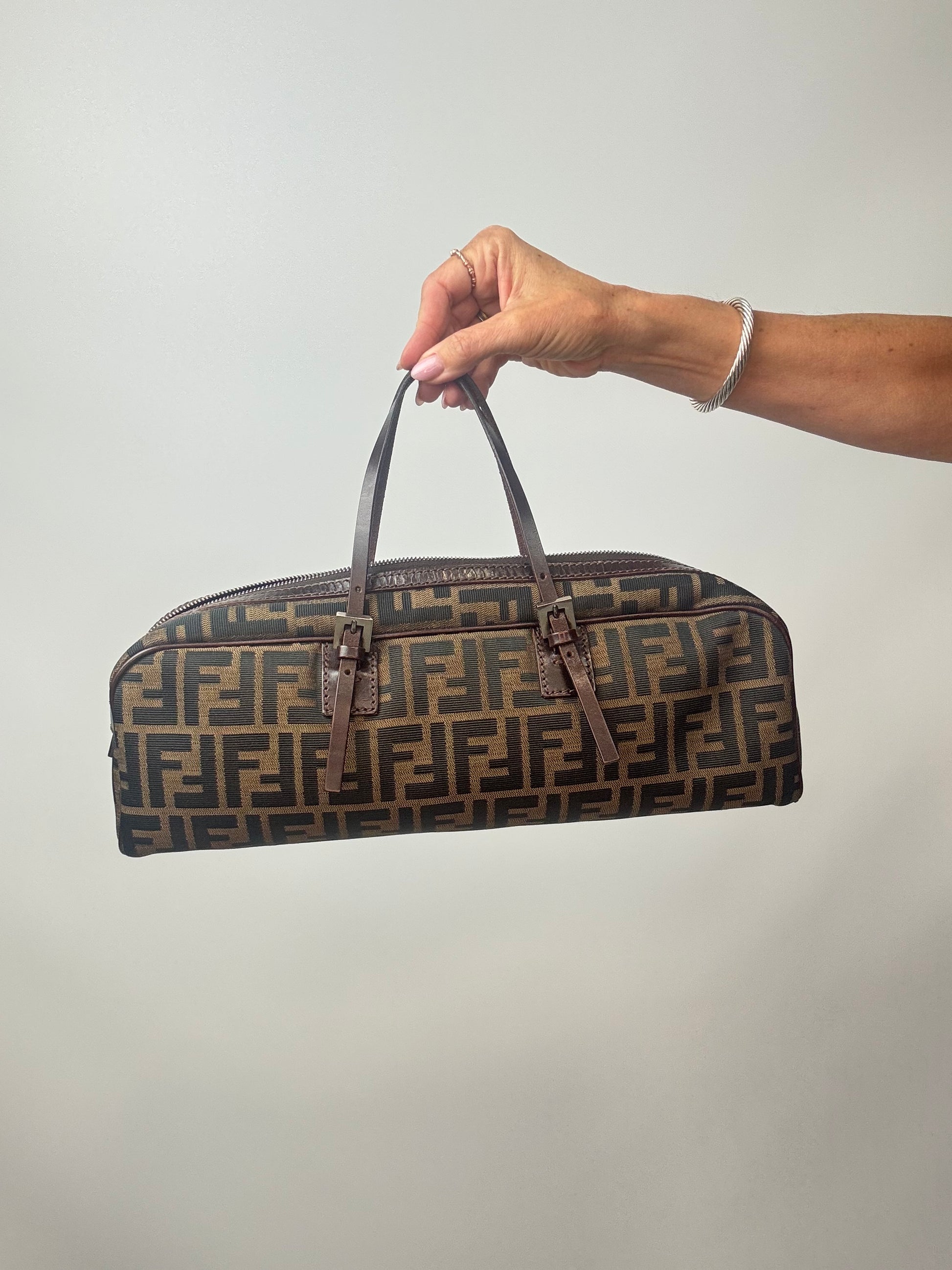 Fendi Zucca Boston Bag