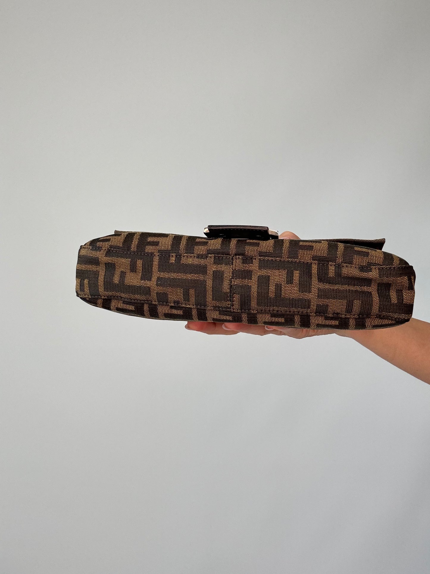 Fendi Zucca Baguette - Vintage 1999 bottom of handbag