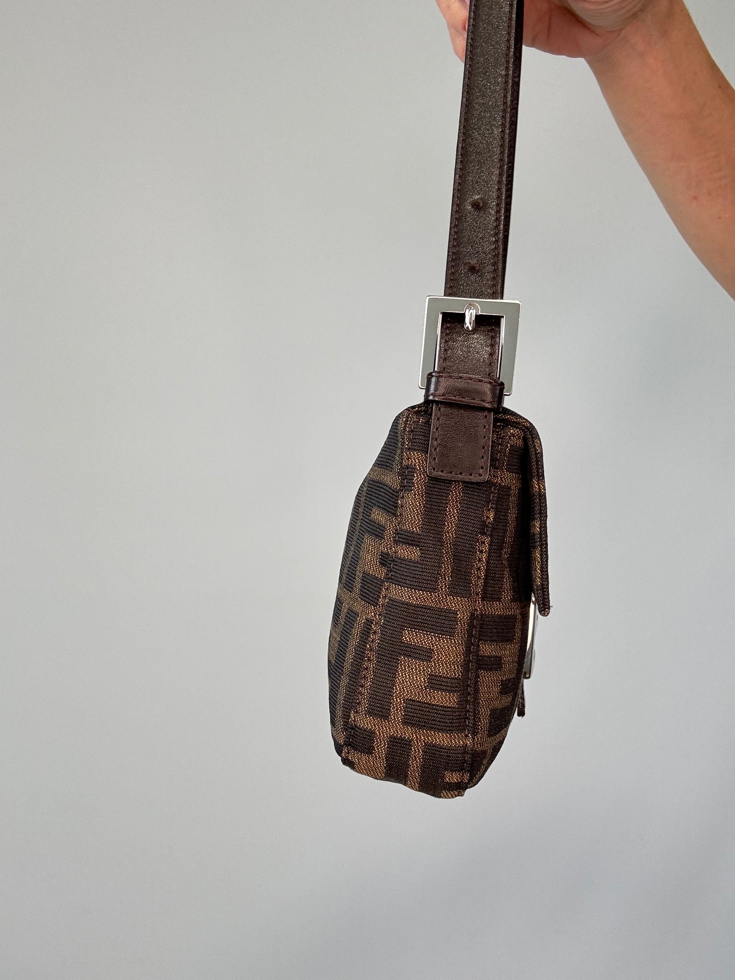 Fendi Zucca Baguette - Vintage 1999 left side