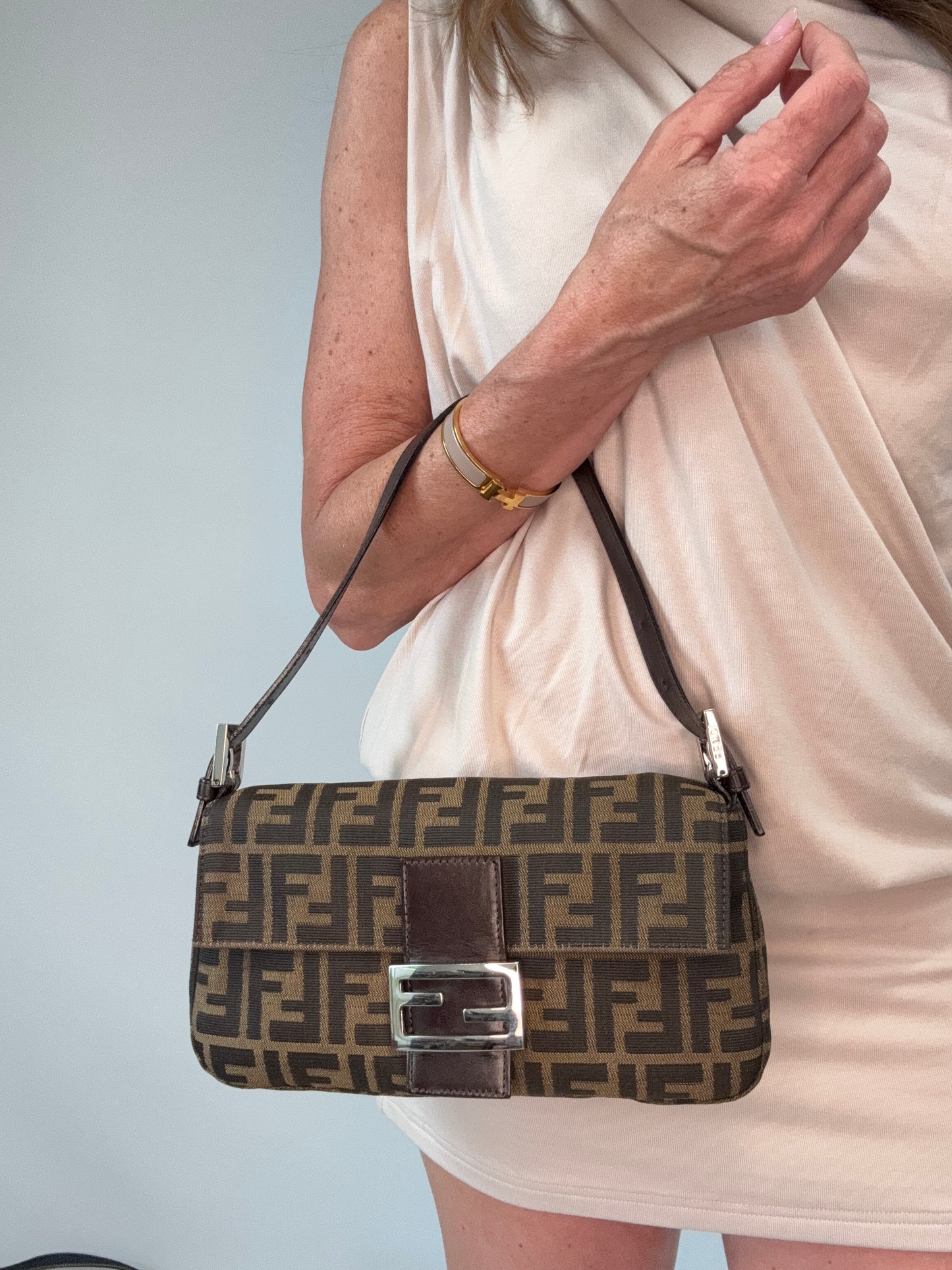 Fendi Zucca Baguette - Vintage 1999 modeled 2