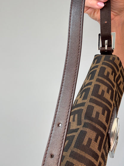Fendi Zucca Baguette - Vintage 1999 top left of strap