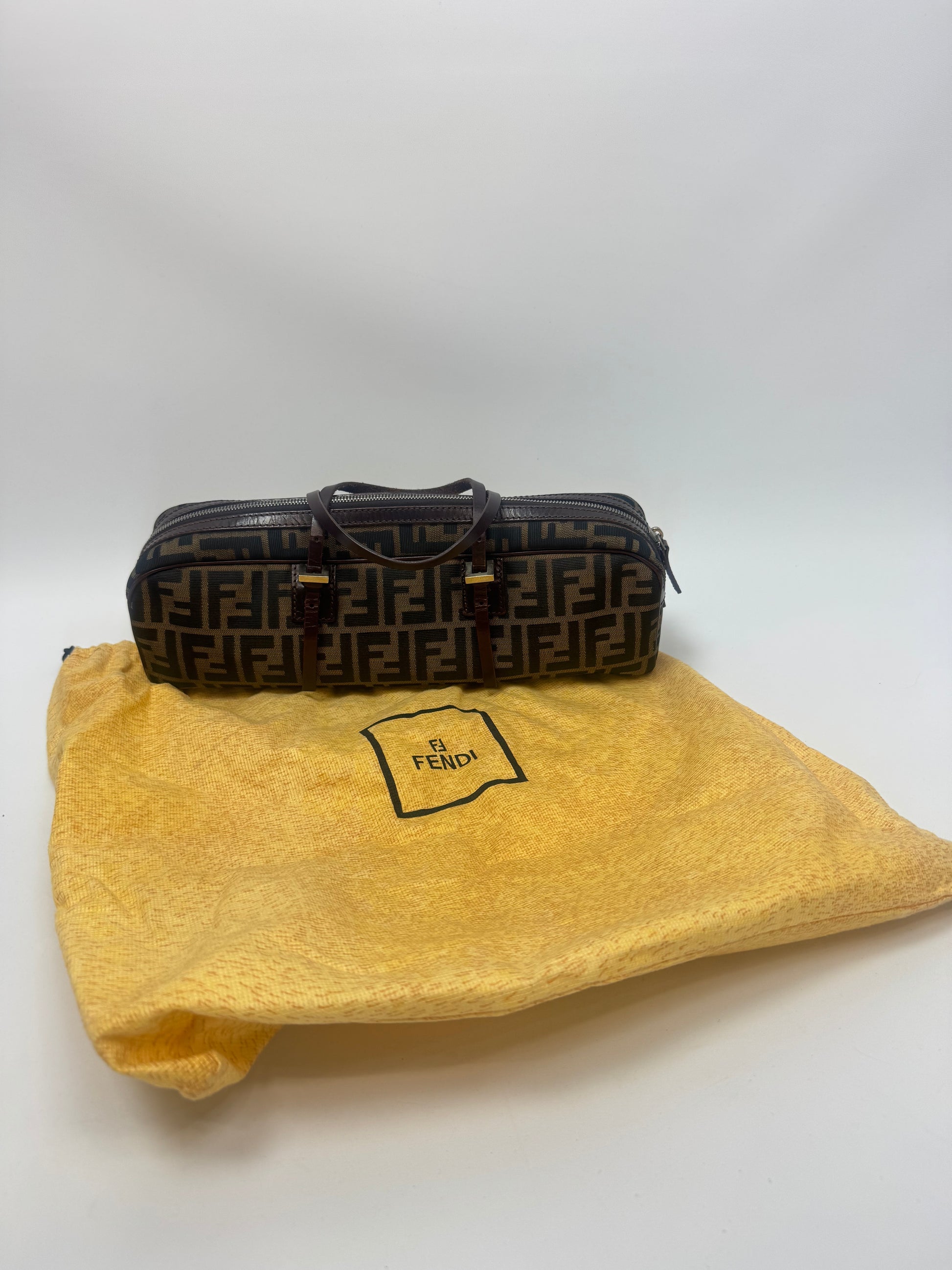 Fendi Zucca  East_West_Boston Bag with dust bag