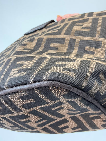 Fendi Zucca Hobo Bag back right bottom corner