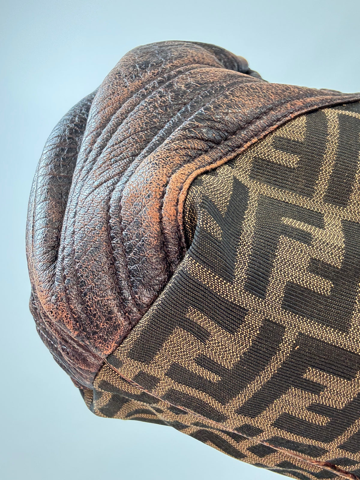 Fendi Zucca Nappa Nuvolata Vitello Tortuga Spy Bag