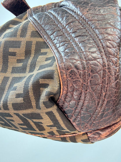 Fendi Zucca Nappa Nuvolata Vitello Tortuga Spy Bag