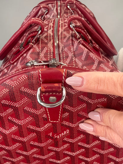Goyard Goyardine Croisiere 35 wear on leather