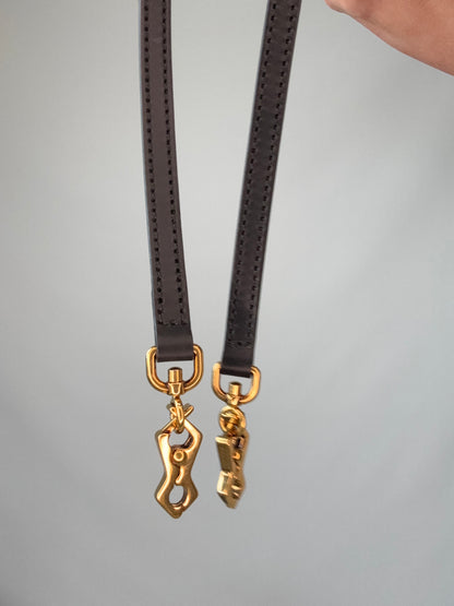 Gucci 1947 Bamboo Top Handle Mini Pony Hair Bag shoulder strap hardware