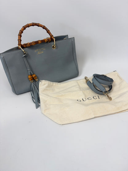 Gucci Bamboo Medium Shopping Tote with dust bag and strap