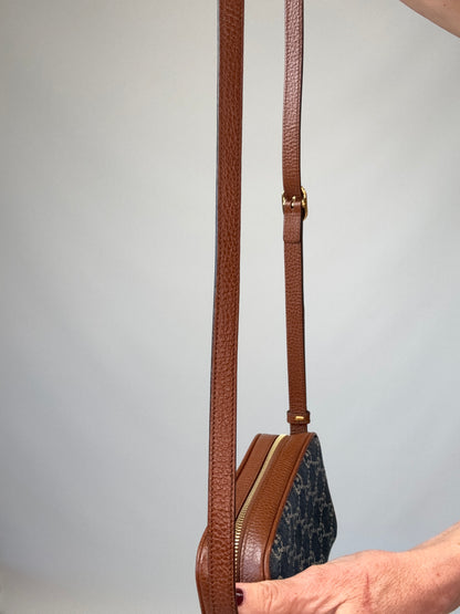 Gucci Denim Monogram Mini Crossbody leather strap other side