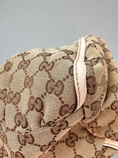 Gucci GG Canvas Abbey D-RIng Hobo Bag back right bottom corner