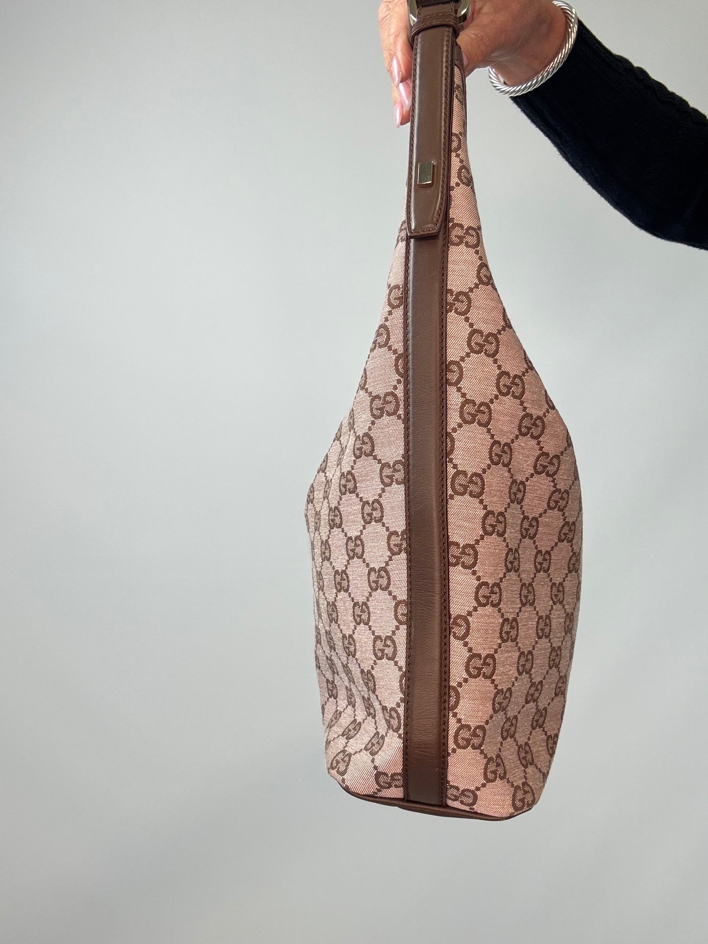 Gucci GG Canvas Hobo Bag right side