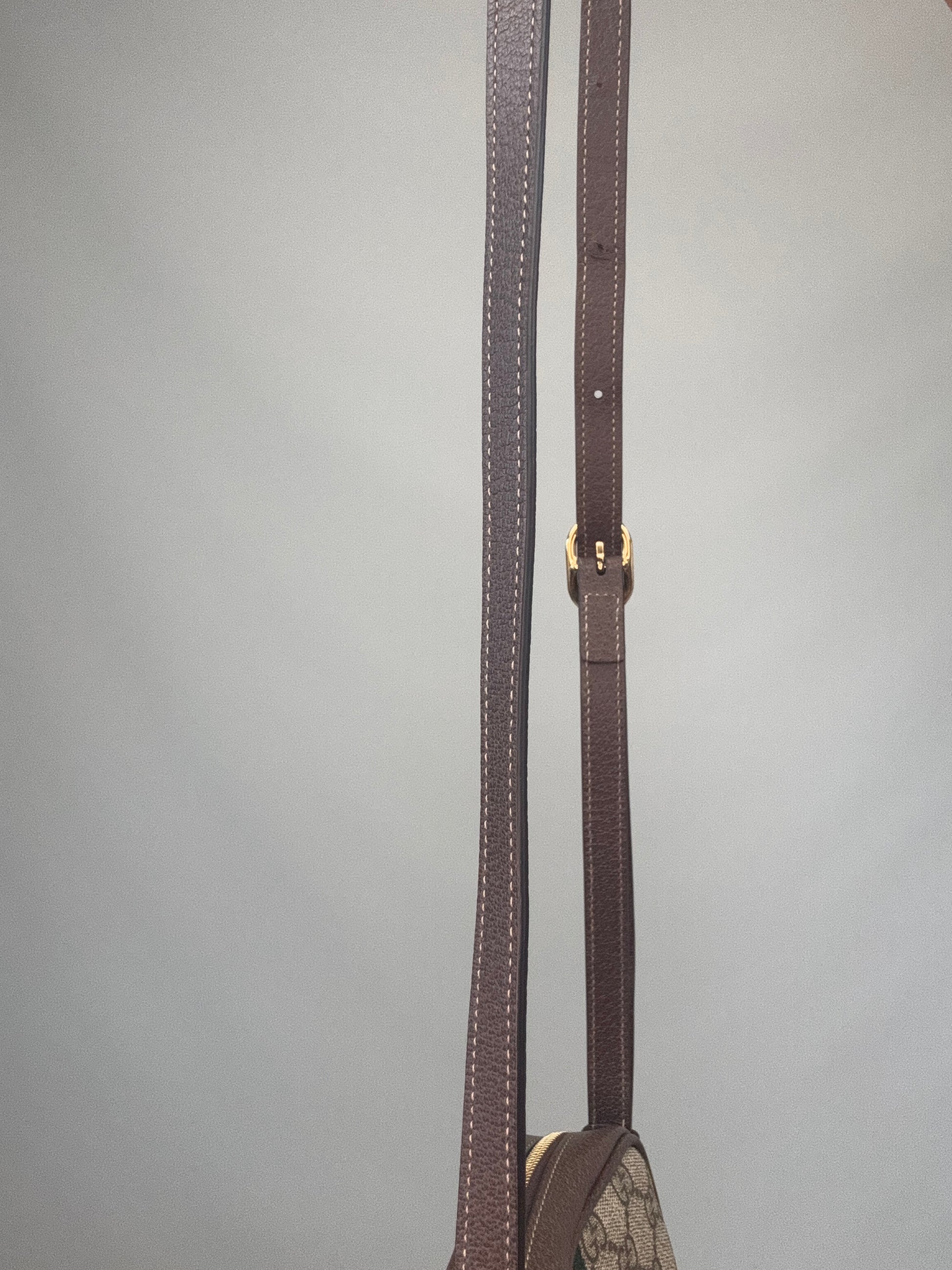 Gucci GG Supreme Monogram Web Mini Ophidia Shoulder Bag strap 2