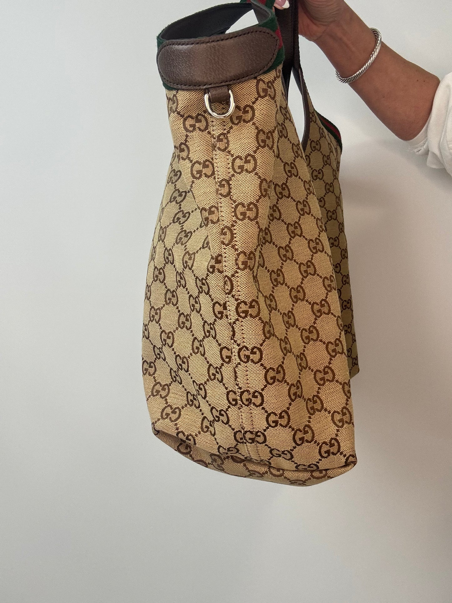 Gucci Giglio Large GG Canvas Tote Bag left side