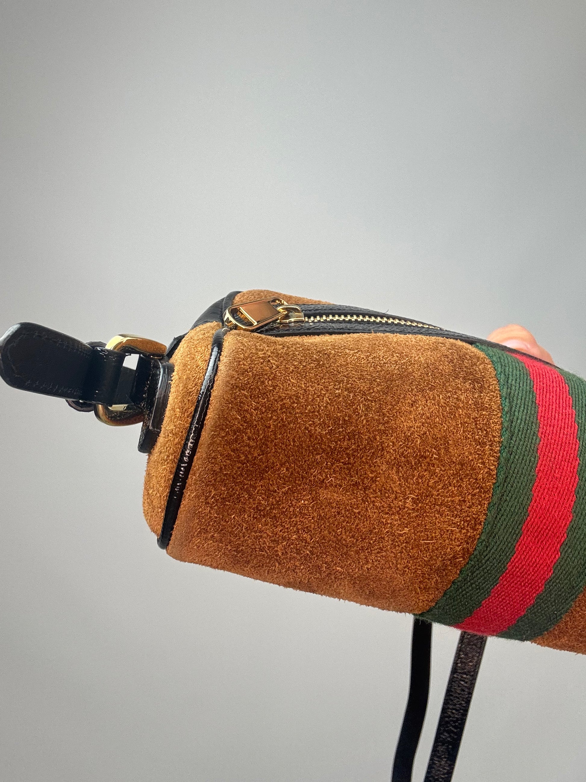 Gucci Mini Suede Ophidia Crossbody Bag left bottom corner
